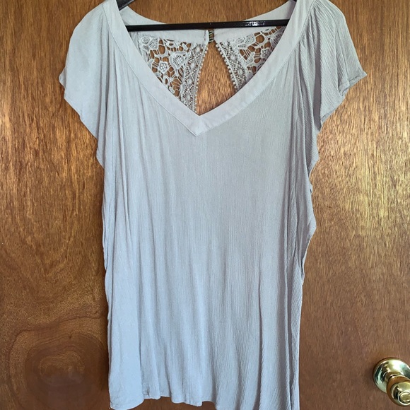 torrid Tops - Torrid Shortsleeved Top With Lace Detaining Size 1